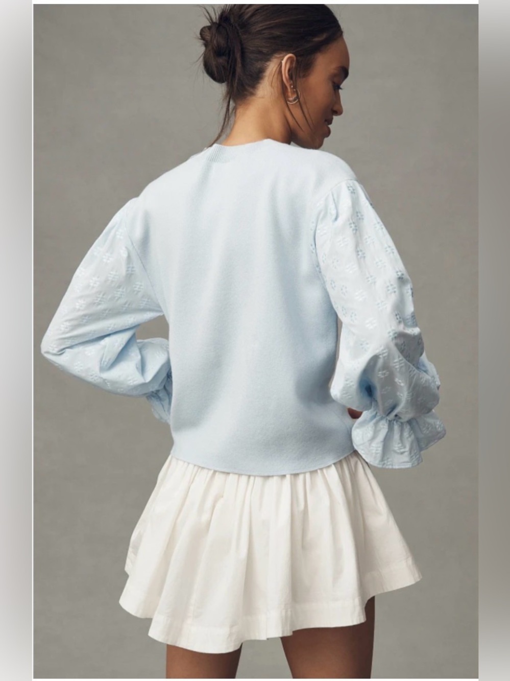 🆕 ANTHROPOLOGIE Puff Sleeve Pullover Sweater - Picture 2 of 9